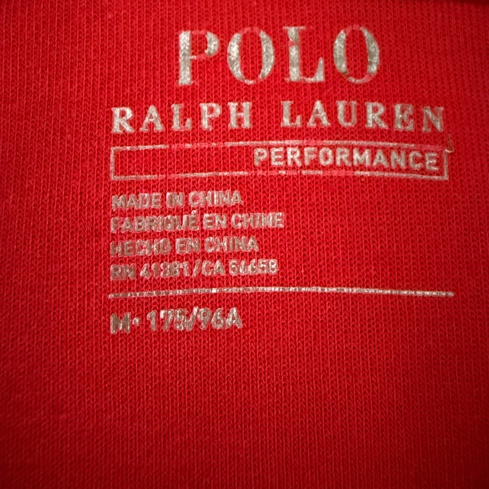 Polo Ralph Lauren Performance Double Knit Cherry Red Zip-Up Hoodie - Picture 4 of 7